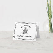 Disco Ball Matron of Honor-voorstel | Leuk en tren Kaart (Voorkant)