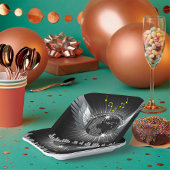 Disco Ball met Wings Papieren Bordje