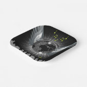 Disco Ball met Wings Papieren Bordje (Gebogen)
