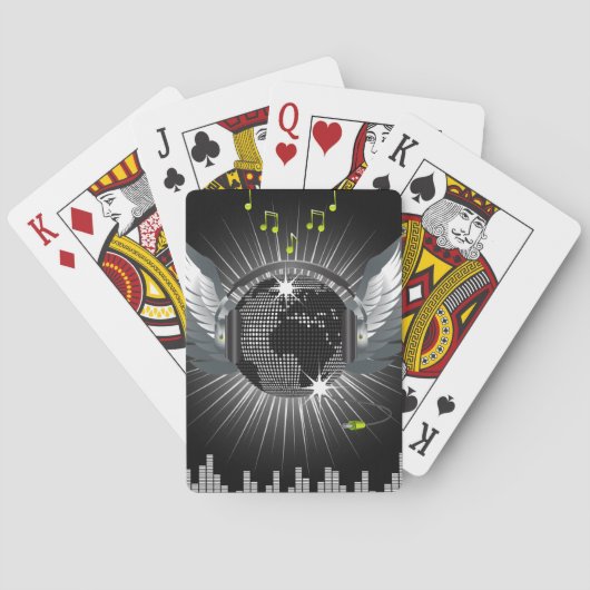 Disco Ball met Wings Pokerkaarten (Achterkant)