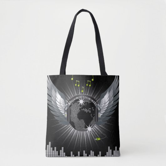 Disco Ball met Wings Tote Bag (Voorkant)