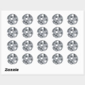 Disco Ball, Mirror Ball, Club, Nightclub, Party Ronde Sticker (Vel)