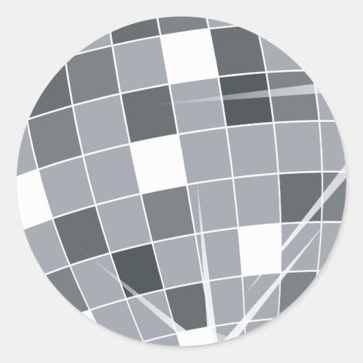 Disco Ball, Mirror Ball, Club, Nightclub, Party Ronde Sticker (Voorkant)