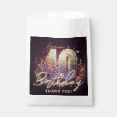 Disco Ball Music Notes Retro 40th Birthday Party Bedankzakje (Voorkant)