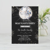Disco Ball New Year's Eve invitation Kaart (Staand voorkant)