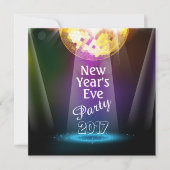 Disco Ball New Year's Eve Party Kaart (Voorkant)