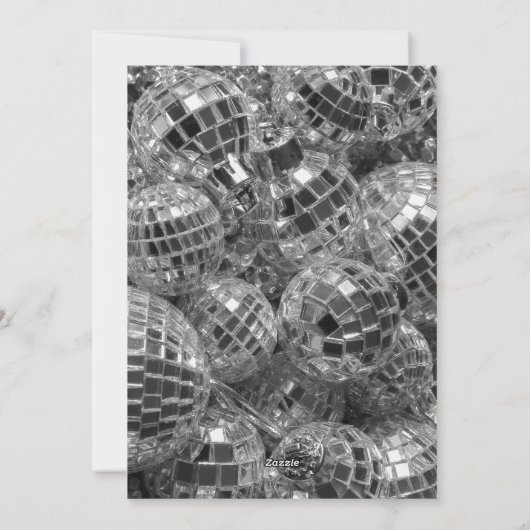 Disco Ball Ornamenten Foto 2026 Kalender Nieuwjaar Feestdagenkaart (Achterkant)