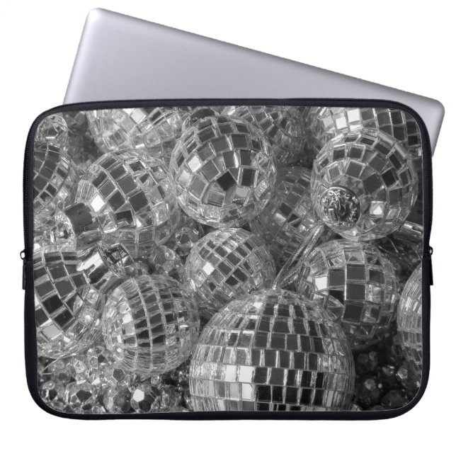 Disco Ball Ornamenten Laptop Sleeve (Voorkant)