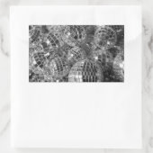 Disco Ball Ornamenten Zwart-wit Foto Rechthoekige Sticker (Tas)