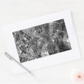 Disco Ball Ornamenten Zwart-wit Foto Rechthoekige Sticker (Envelop)