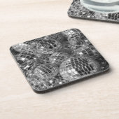 Disco Ball Ornaments Glam Black and White Photo Bier Onderzetter (Linkerzijde)