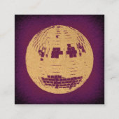 Disco Ball Paarse en Gold kunst Informatiekaartje (Voorkant)