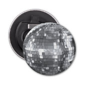 Disco Ball Party Bachelorette Verjaardag Fun Button Flesopener (Voorkant)