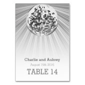 Disco Ball Party Tafel Kaart (Voorkant)