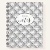 Disco Ball Patroon Aangepaste naam Notitieboek (Voorkant)