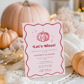 Disco Ball Pompoen Cherry Roze Trouwdouche Kaart