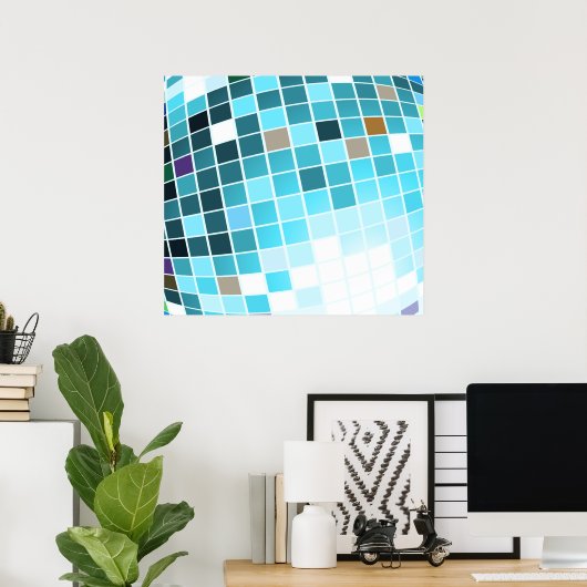 Disco Ball Poster (Thuiskantoor)