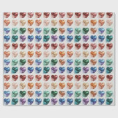 Disco Ball Pride Hearts Gift Wrap Cadeaupapier (Vlak)