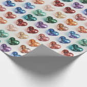 Disco Ball Pride Hearts Gift Wrap Cadeaupapier (Hoek)