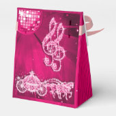 Disco Ball, Princess Coach & Horses Vrijgezellenfe Bedankdoosjes (Achterkant)