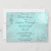 Disco Ball, Princess Coach & Horses Vrijgezellenfe Kaart (Achterkant)