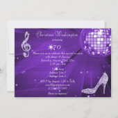 Disco Ball, Prinses Coach & Paarden 70e verjaardag Kaart (Achterkant)