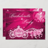 Disco Ball, Prinses Coach & Paarden Bachelorette Kaart (Voorkant / Achterkant)