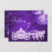 Disco Ball, prinses Coach & paarden, dubbelzijdig Kaart (Voorkant / Achterkant)