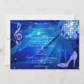 Disco Ball, Prinses Coach & Paarden Quinceañera Kaart (Achterkant)