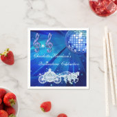 Disco Ball, Prinses Coach & Paarden Quinceañera Servet (Insitu)