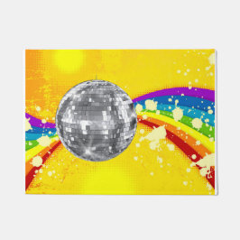 Disco Ball Rainbow Doormat Deurmat