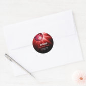 Disco ball Red Ronde Sticker (Envelop)