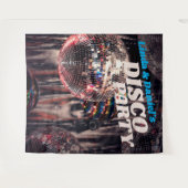 Disco Ball Retro 1970 | Achtergrond partij Wandkleed (Voorkant (horizontaal))