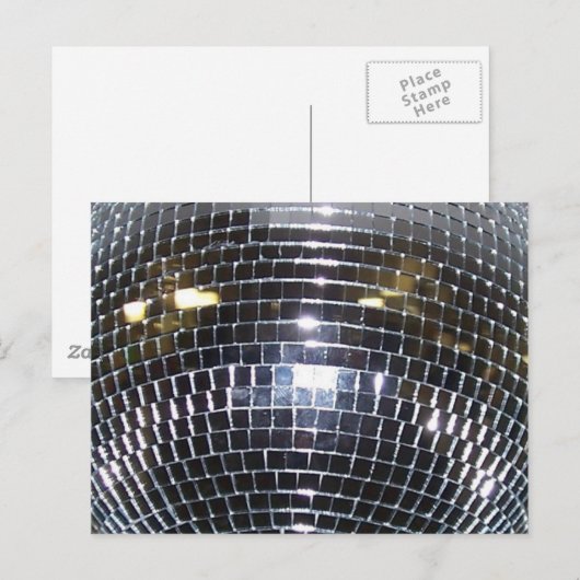 Disco Ball Retro 70s dansmuziek Briefkaart (Voorkant / Achterkant)