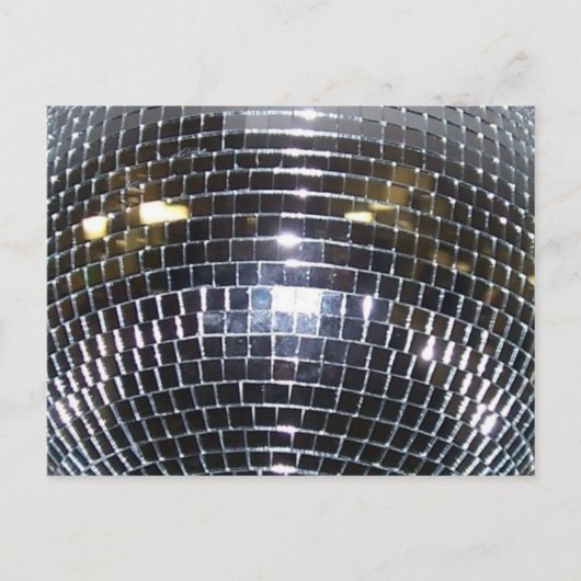 Disco Ball Retro 70s dansmuziek Briefkaart (Voorkant)