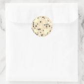 Disco Ball Retro 70s Gold Black Envelope Seal Ronde Sticker (Tas)