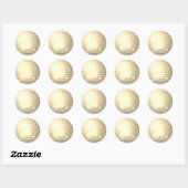 Disco Ball Retro 70s Gouden Envelopzegel Ronde Sticker (Vel)