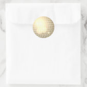 Disco Ball Retro 70s Gouden Envelopzegel Ronde Sticker (Tas)