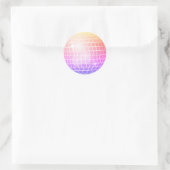 Disco Ball Retro 70s kleurrijke envelop afdichting Ronde Sticker (Tas)
