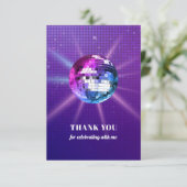 Disco Ball Retro Birthday Bedankkaart (Staand voorkant)