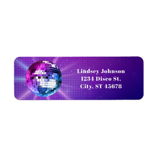 Disco Ball Retro Etiket (Voorkant)