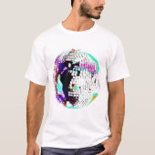 Disco Ball Retro Neon 70s 80s T-Shirt (Voorkant)