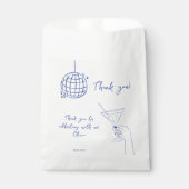 Disco Ball Retro Verjaardagscocktail dank u gunst Bedankzakje (Voorkant)