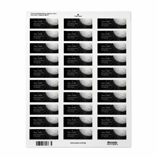 Disco ball, Return Address Labels (Full Sheet)