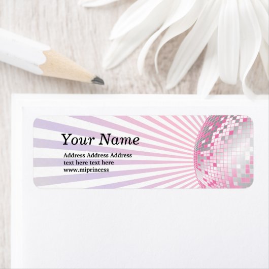 disco ball return address stickers (Insitu)
