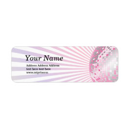 disco ball return address stickers
