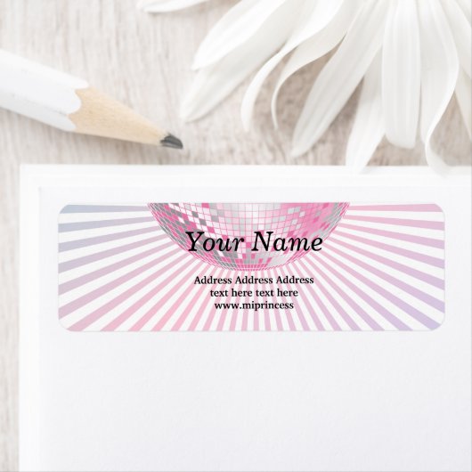 disco ball return address stickers (Insitu)