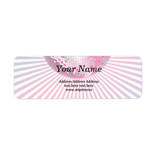 disco ball return address stickers (Voorkant)