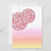 Disco Ball Roller Skating Birthday Party Kaart (Achterkant)