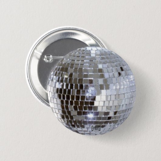 Disco Ball Ronde Button 5,7 Cm (Voorkant /achterkant)